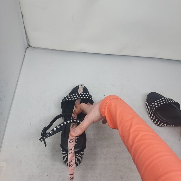 CHRISTIAN LOUBOUTIN MOVIDA JANE BLACK SUEDE CRYSTAL PLATFORM SANDAL - Picture 7 of 11